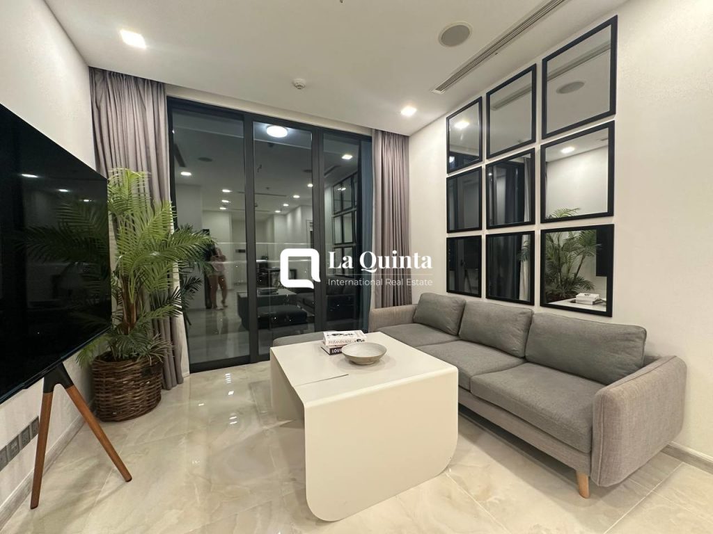 one bedroom apartment for rent the living room in night
