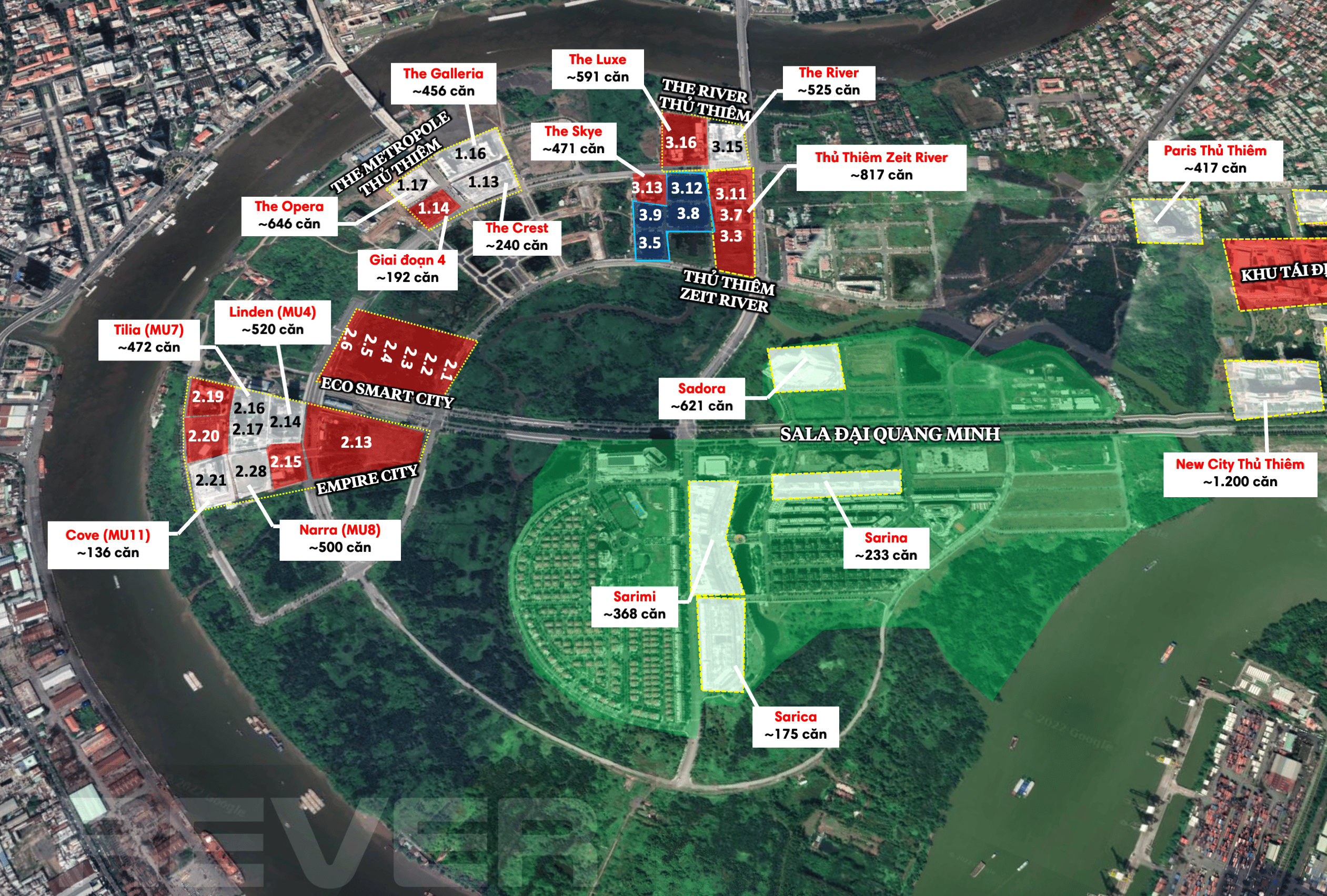 Real estate projects surrounding Eco Smart City