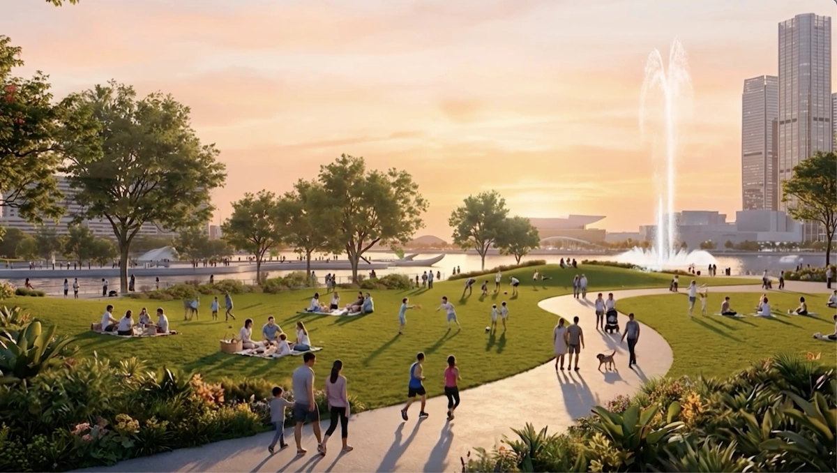 Thu Thiem Administrative Render Park