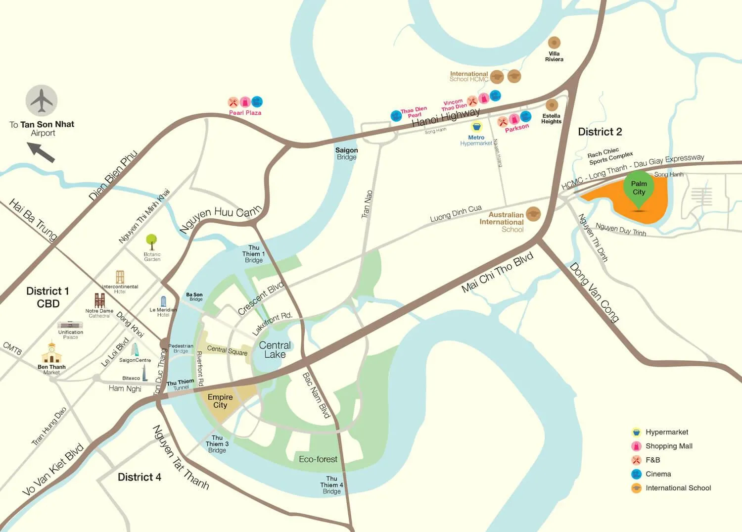 Palm Heights location and connectivity