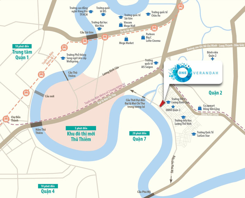 One Verandah location and connectiviy