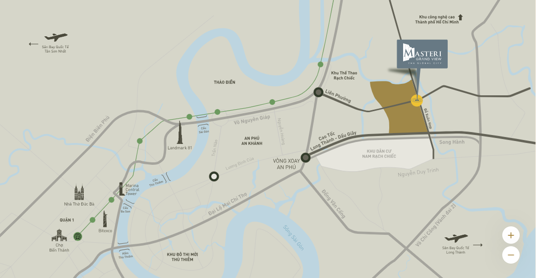 Masteri Grand View Location and connecticity