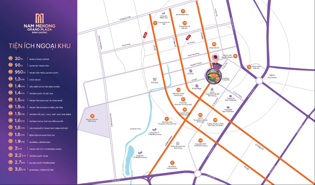 Nam Mekong Grand Plaza Location and Connecticity